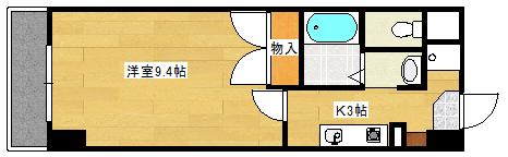 西広島ビレッジ(1K/2階)の間取り写真