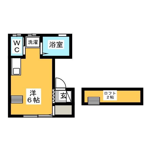 鈴木アパート(ワンルーム/2階)の間取り写真