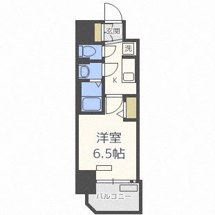 プレサンスOSAKA DOMECITYビーツ(1K/9階)の間取り写真