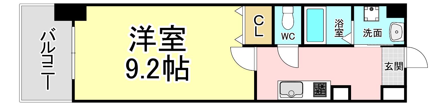 MDI PROSREGALO THE OUTLETS前(1K/4階)の間取り写真