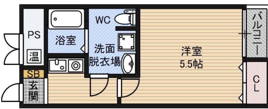 MY江之子島マンション(1K/2階)の間取り写真