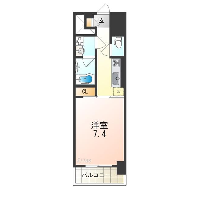 アルモニー中もず(1K/3階)の間取り写真