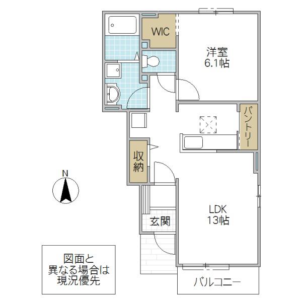 シュティル A(1LDK/1階)の間取り写真