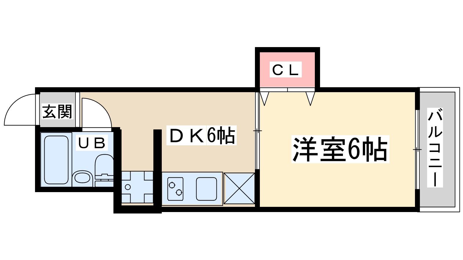 レクシア西中島3(1DK/8階)の間取り写真