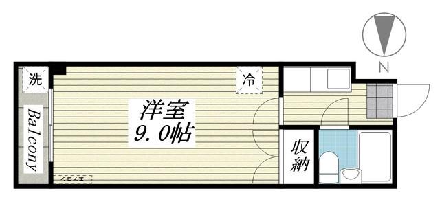 NAヒルズ(1K/3階)の間取り写真
