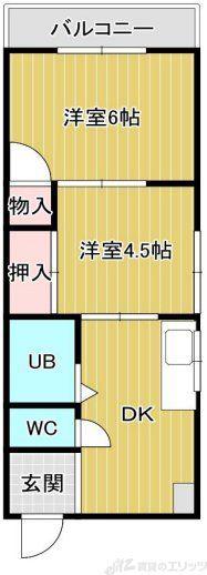 第3矢森マンション(2DK/2階)の間取り写真