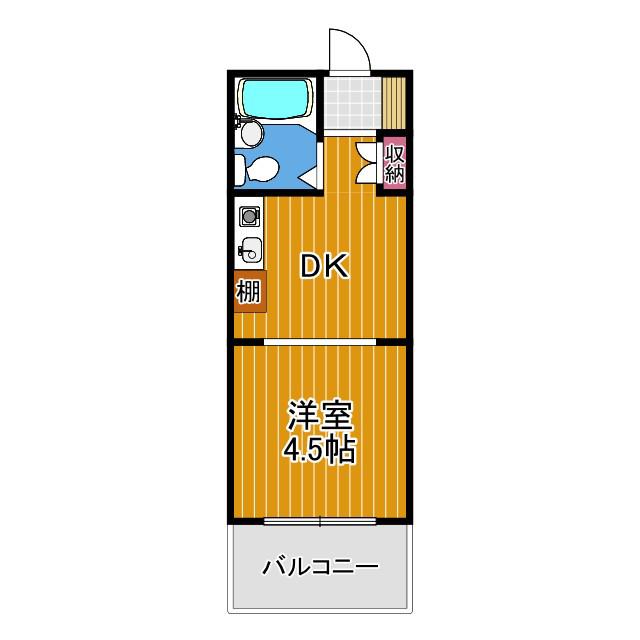 プリマベーラ藤井寺(1DK/5階)の間取り写真