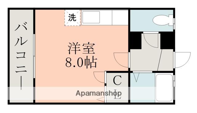 ユーフォリア(ワンルーム/2階)の間取り写真