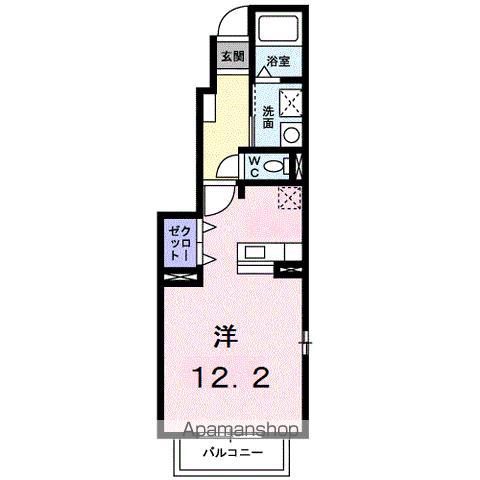 ラッキーセブンII(ワンルーム/1階)の間取り写真