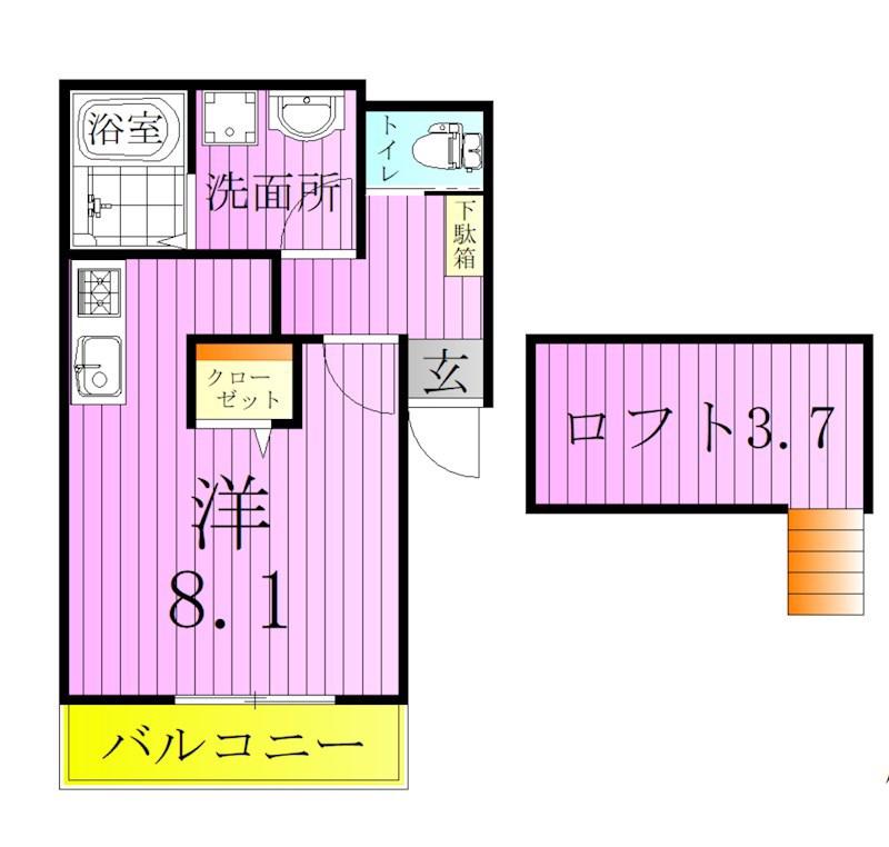 TJ西尾久01(ワンルーム/3階)の間取り写真