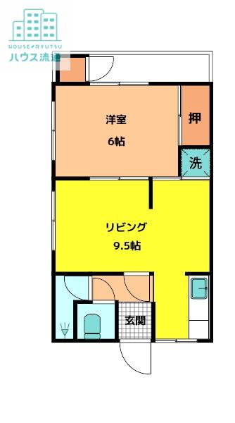 PEACE HOME(1LDK/2階)の間取り写真