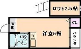 ヴィラ大淀(ワンルーム/3階)の間取り写真