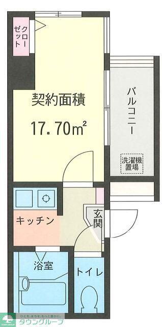 アーク横浜東白楽(1K/4階)の間取り写真