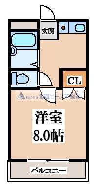 サニーコート1番館(1K/2階)の間取り写真