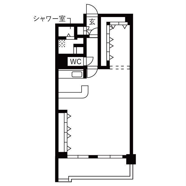 新栄町ハイツ(ワンルーム/11階)の間取り写真