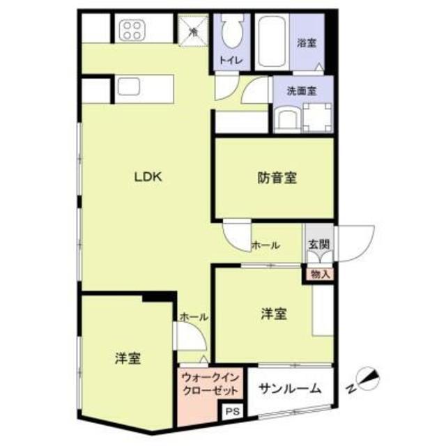 エテルネル曳舟(2LDK/1階)の間取り写真