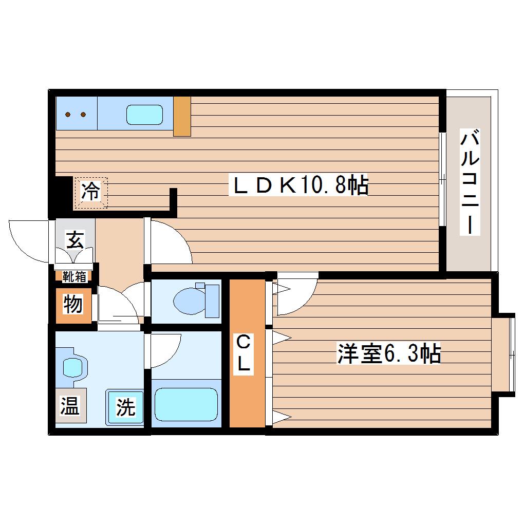 VILLA NOV(1LDK/1階)の間取り写真