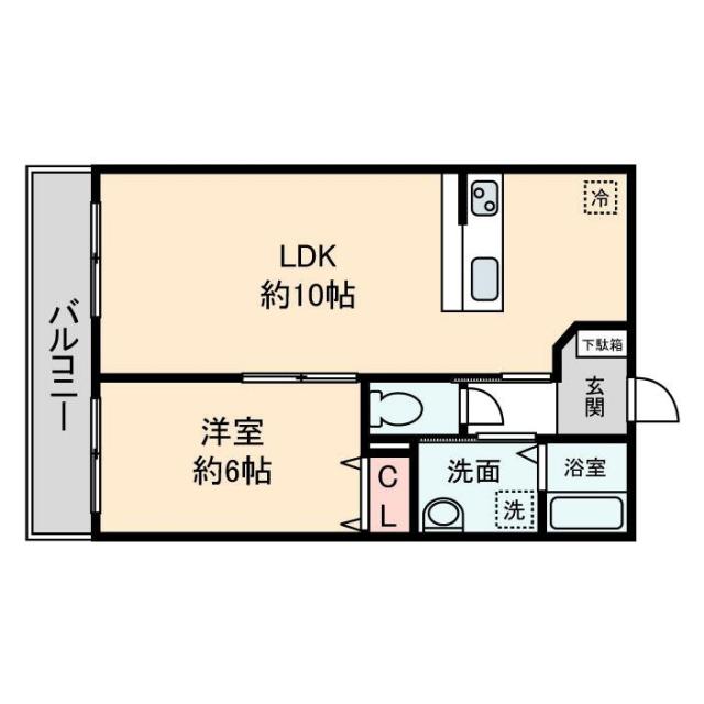 シェモア東砂(1LDK/1階)の間取り写真
