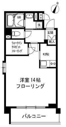 下目黒テラス(1K/1階)の間取り写真