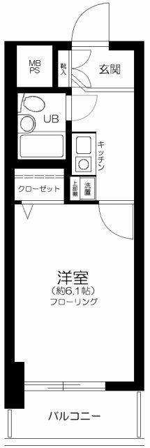 ライオンズマンション板橋区役所前第6(1K/8階)の間取り写真