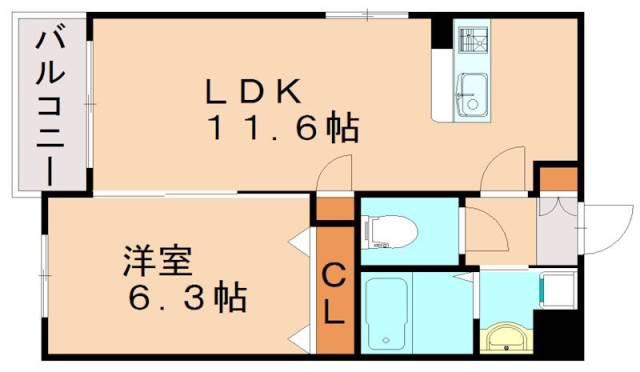 FREUR RIZIERE東郷(1LDK/1階)の間取り写真