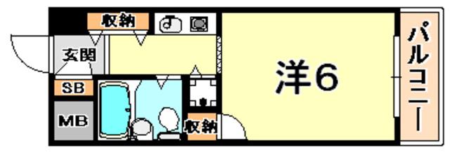 アルテハイム灘(1K/5階)の間取り写真