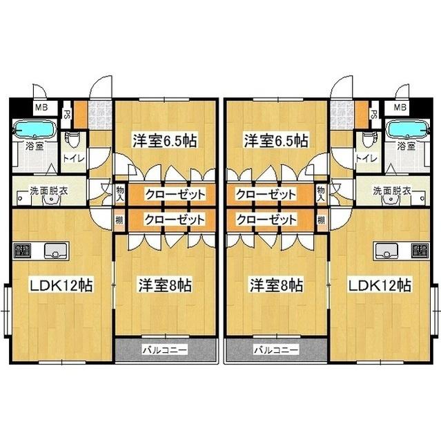 エクセレンスII(2LDK/1階)の間取り写真