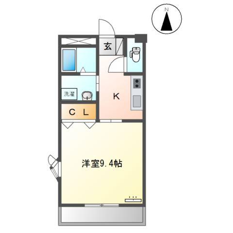 ゼクステューレン(1K/2階)の間取り写真