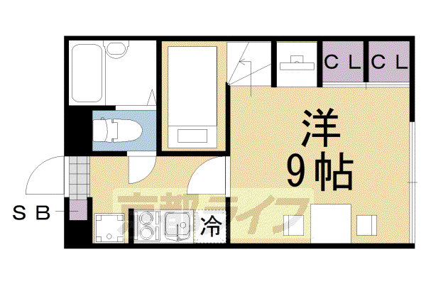 レオパレスレジェンド(1K/2階)の間取り写真