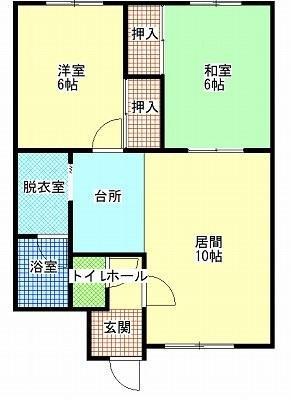 共立マリンハウス(2LDK/1階)の間取り写真