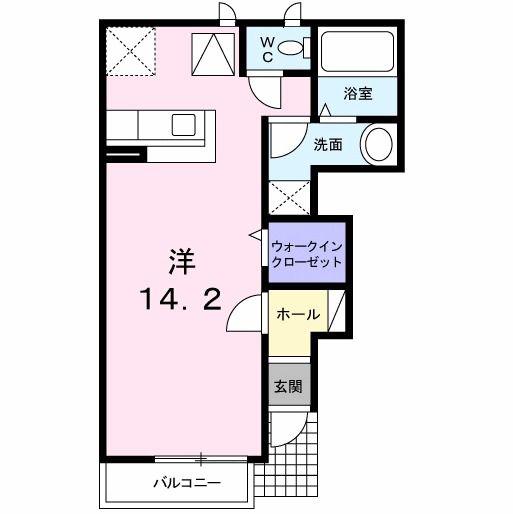 トレステージ華(ワンルーム/1階)の間取り写真