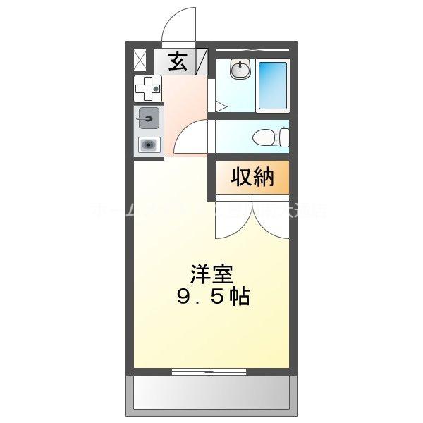 MH-ARC市田(1K/2階)の間取り写真
