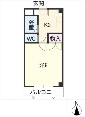 エスポワールマンション(1K/3階)の間取り写真