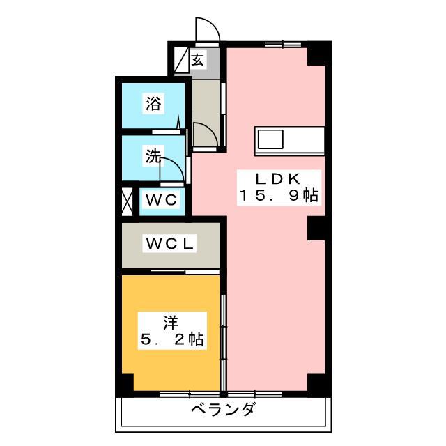 ルミエール寿(1LDK/3階)の間取り写真