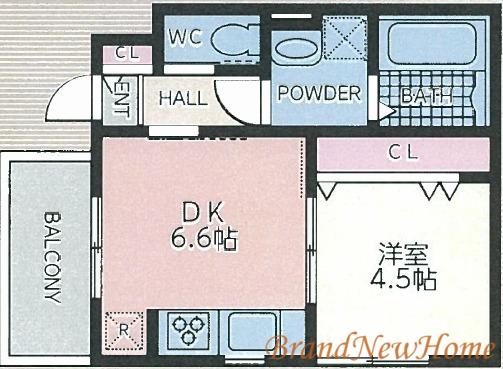 ポルタフェリーチェ堺東(1DK/1階)の間取り写真