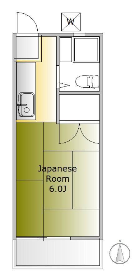 第一千束トキワコーポ(1K/2階)の間取り写真