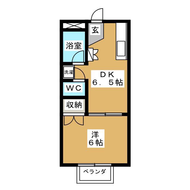 サマックス ステラ(1DK/1階)の間取り写真