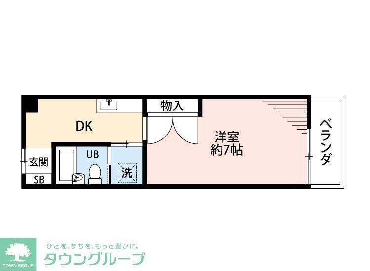 フチノコーポ(1DK/2階)の間取り写真