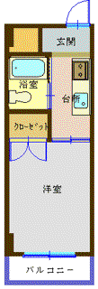 メゾンドルチェ本町(1K/5階)の間取り写真