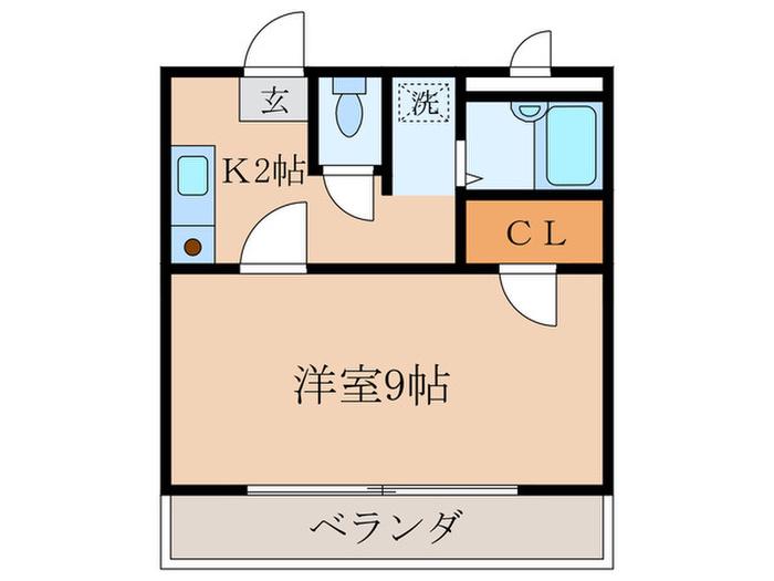 メゾンJ(1K/2階)の間取り写真