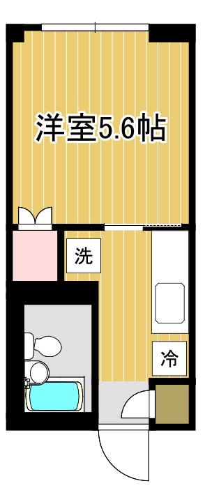 プレステージパレス(1K/1階)の間取り写真