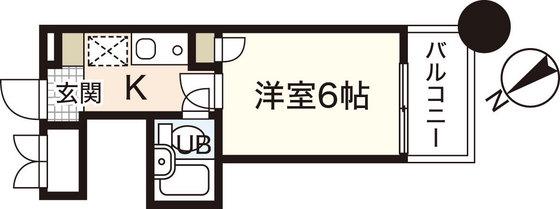 ダイアパレスグランドール4番街大手町(1K/7階)の間取り写真