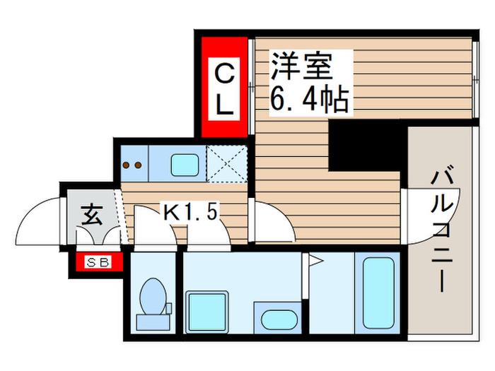 H.Y BLD OSHIAGE(1K/4階)の間取り写真
