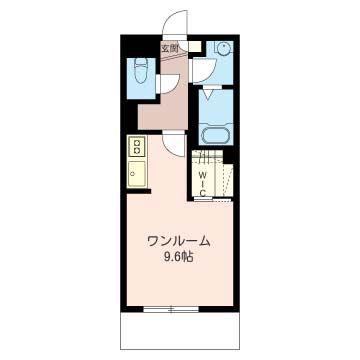 フォンテーヌ八重咲(ワンルーム/1階)の間取り写真