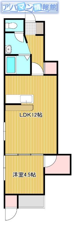 サンハイム寺尾駅(1LDK/1階)の間取り写真