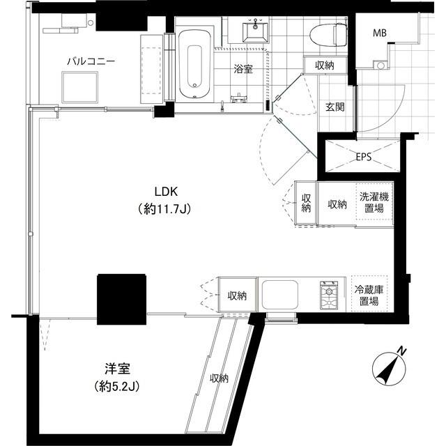 SHINKA(1LDK/9階)の間取り写真