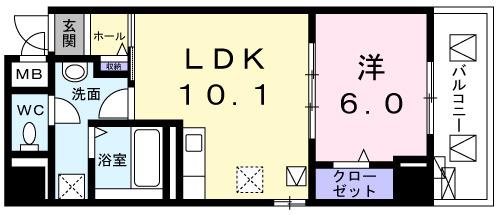グラン プラス(1LDK/8階)の間取り写真