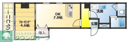 パークヒルズ平井(1DK/3階)の間取り写真