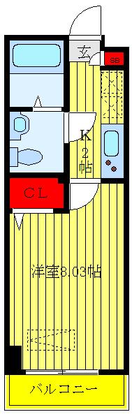 アルファコート西川口9(1K/9階)の間取り写真