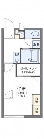 レオパレスメゾンドゥ ベルヴュ(1K/1階)の間取り写真